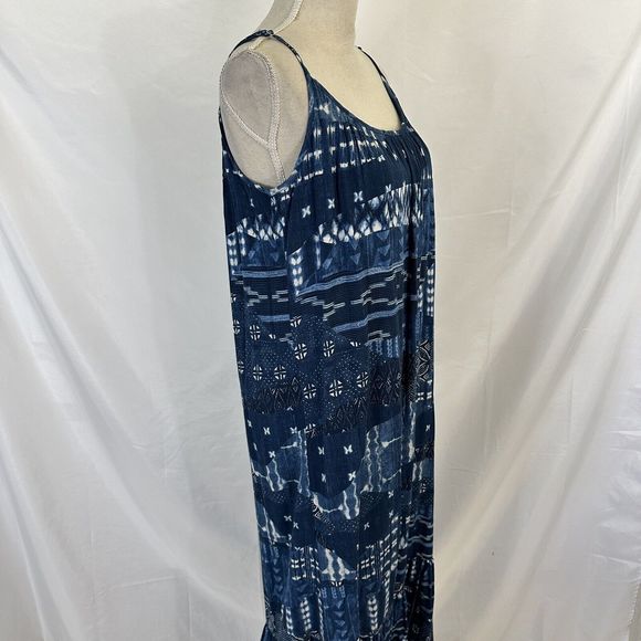 NEW Karen Kane Blue Bali Ruffle Hem Midi Dress Size XS - Picture 5 of 8
